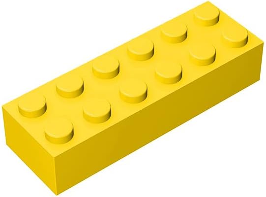 Ladrillo de construcción clásico de 2 x 6, 50 piezas de bloques de ladrillos a granel, ladrillos amarillos de 2 x 6, compatible con piezas y piezas