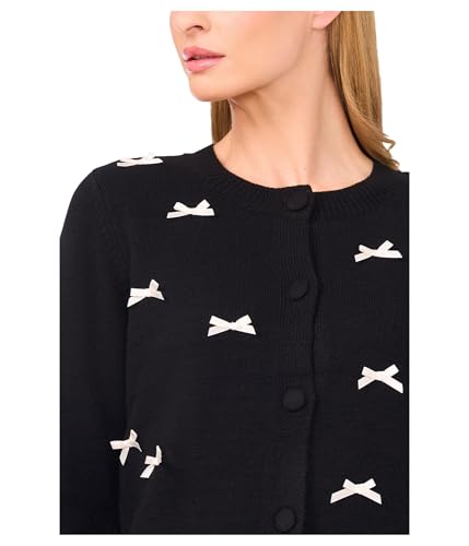 CeCe Women's Ribbon Applique Cardigan3