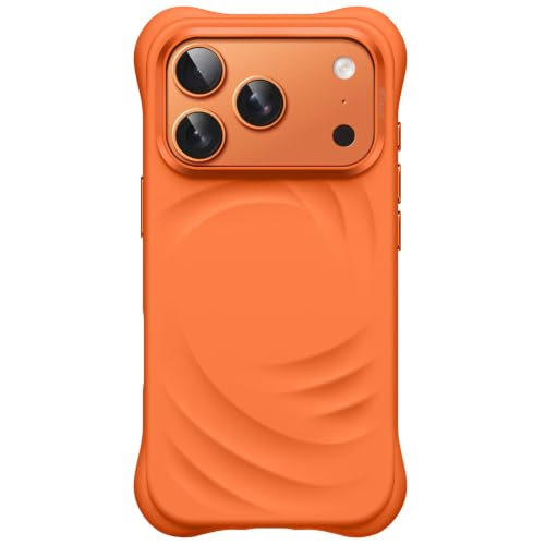 JETech Magnetische Silikon Hülle für iPhone 18 Pro Max/17 Pro Max, Orange – Ansicht 1