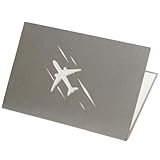 JOINPAYA 3D Flugzeug Geburtstagskarte aus Papier Handgefertigte Grußkarte zum Geburtstag Kreative 3D Grußkarte für Freunde und Partner