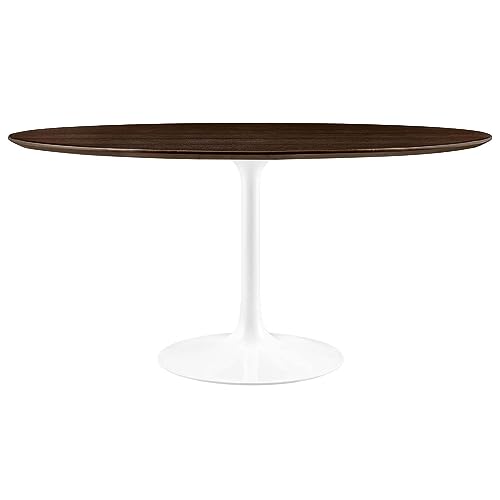 Image of Modway Lippa Dining Table, 60 inch, White Cherry Walnut
