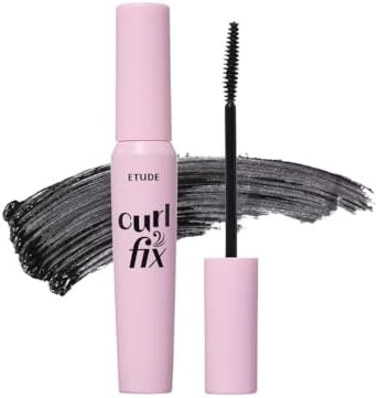 ETUDE Curl Fix Waterproof Mascara, Long-Lasting Curl, Black, 0.27 fl oz