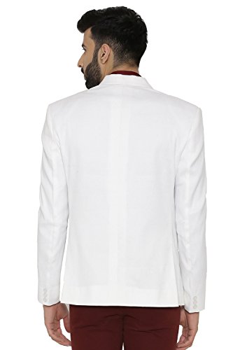 Image of WINTAGE Men's Linen Tailored Fit Solid Evening /Casual Blazer Coat Jacket : Black