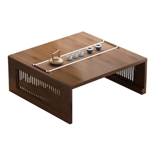 Table basse pliable japonaise gain de place pour chambre et baie vitrée