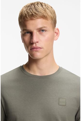 Boss Para Hombre. 50512111 Camiseta Tacks Gris Verdoso (Xxl), Casual, Verde, AlgodóN, Manga Larga - 3
