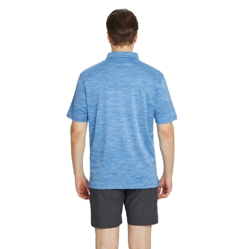 M MAELREG Golf Shirts for Men Dry Fit Short Sleeve Casual Performance Moisture Wicking Heather Pique Collared Polo Shirts - Image 5