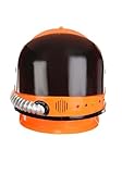 Adult Orange Astronaut Helmet Costume Space Explorer Sci Fi Halloween Cosplay Accessory with Clear Visor Standard