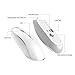 Rechargeable Wireless Keyboard Mouse Combo-J JOYACCESS 2.4G Full Size Slim Wireless Keyboard Mouse with Silent and Ergonomic Design for Mac,iMac,PC,Laptop,Tablet,Computer Windows- White+Silver