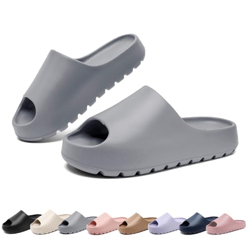 Image of Yueerlu Cloud Slides for Women Men, Recovery Womens Pillow Slides,EVA Anti-Slip shower shoes,Thick Sole Open Toe Garden Shoes,men's sandals,mens slippers for Indoor and Outdoor Size