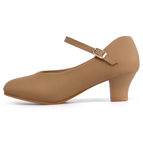 Image of Dynadans Women's Character Shoe Ankle Strap 1.5'' Latin Dance Shoes