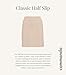 commando Classic Half Slip | High-Waist Seamless Slip for Smooth Finish Under Dresses & Skirts | Weighted Hem Stays Put | Beige, S/M