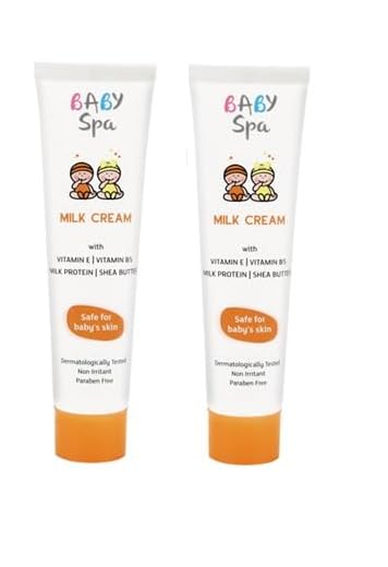 Baby Spa Milk Cream with Vitamins E & B5, Milk Protein, Shea Butter, Safe for Baby's Skin- Pack of 2-picture-36