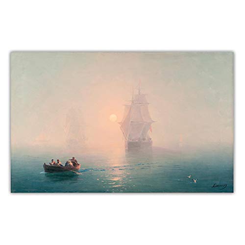 Tableaux muraux Ivan Aivazovsky Warship pour habiller un mur vide Toile Cadre Intérieur