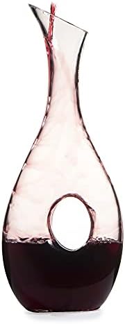 1.2L Wine Decanter | Lead-Free Glass Aerating Red Wine Carafe | Stylish Tall Crystal Wine Aerator | Red Wine Accessories | Beverage Carafe | M&W