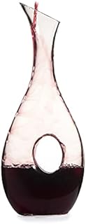 1.2L Wine Decanter | Lead-Free Glass Aerating Red Wine Carafe | Stylish Tall Crystal Wine Aerator | Red Wine Accessories | Beverage Carafe | M&W