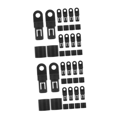 Toyvian 2 Series Hebilla Fija con Cordón Elástico. Ganchos De Cuerda Elástica Manos Ordenado Muelle Terminales Fin Kayak Accesorios Mujer Accesorios para De Esquí Negro 10 Piezas*2