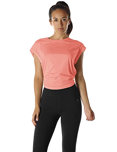 image for icyzone Open Back Workout Top Shirts - Yoga t-Shirts Activewear Exerci