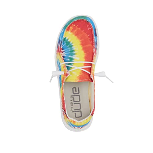 Image of HEYDUDE Women's Wendy Mandala Tie Dye Size 10 | Women's Shoes | Women's Lace Up Loafers | Comfortable & Light-Weight