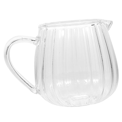 STOBAZA Stylish Glass Jar 100ml Milk Dispenser Versatile for Coffee Syrup Milk Salad Dressing for Occasion