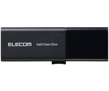 ELECOM - ELECOM　外付けポータブルSSD　ESD-EWB1000GBKR　ブラック　1TB USB Type-C(TM)/USB-Aコネクター対応外付けポータブルSSD