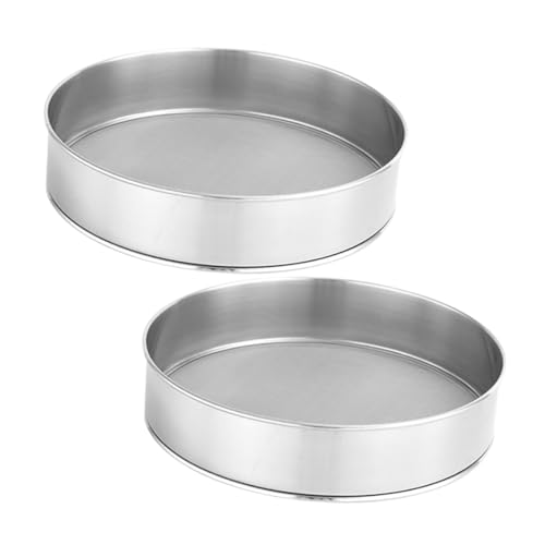 ABOOFAN 2piezas Tamizador Inoxidable Malla Fina Herramienta De Cocina Repostería Unidades
