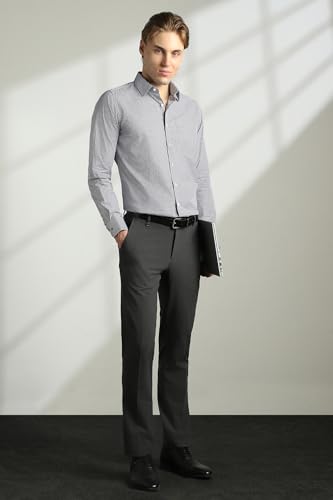 Image of Van Heusen Formal Checkered Shirt for Men| Premium Cotton| Full Sleeves| Slim Fit |Breathable Fabric