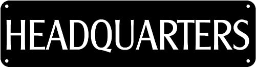 Headquarters Aluminum Metal Street Sign Wall Decor Gift Tin Sign 4x16inch