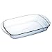 Ô Cuisine - Fuente de vidrio borosilicato rectangular, bandeja con asas para preparar recetas al horno, 2,6 litros, 35 x 22 cm, apta para microondas, congelador y lavavajillas