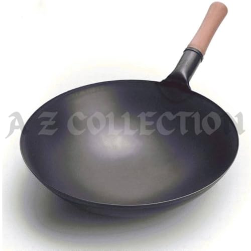 15 INCHES Iron Chinese Wok, Black Wok, NODDLES PAN, DEEP Frying K...