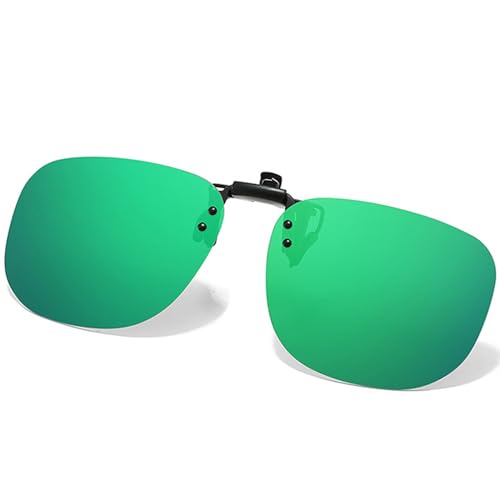 Image of Polarized Clip On Sunglasses Over Prescription Glasses Men Women Rimless Flip Up
