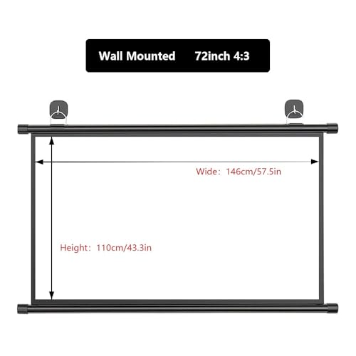 Pantalla Manual para Proyector 72" 4:3 miniatura 2