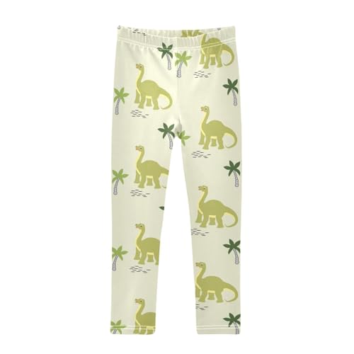 Dinosaurs Girls Leggings,Workout Leggings for Girls Toddler Athletic Legging Size for 3-10T