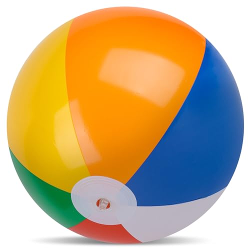 AMOR PRESENT Giant Inflatable Beach Balls, Inflatable Pool Balls for Swimming Parties, Outdoor Fun, Beach Party and Games (42 Inches Before Inflated, 30 Inches After Inflated)