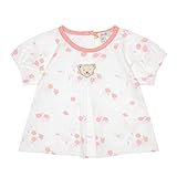 Steiff Baby - Mädchen T-shirt Kurzarm T Shirt, Bright White, 56 EU
