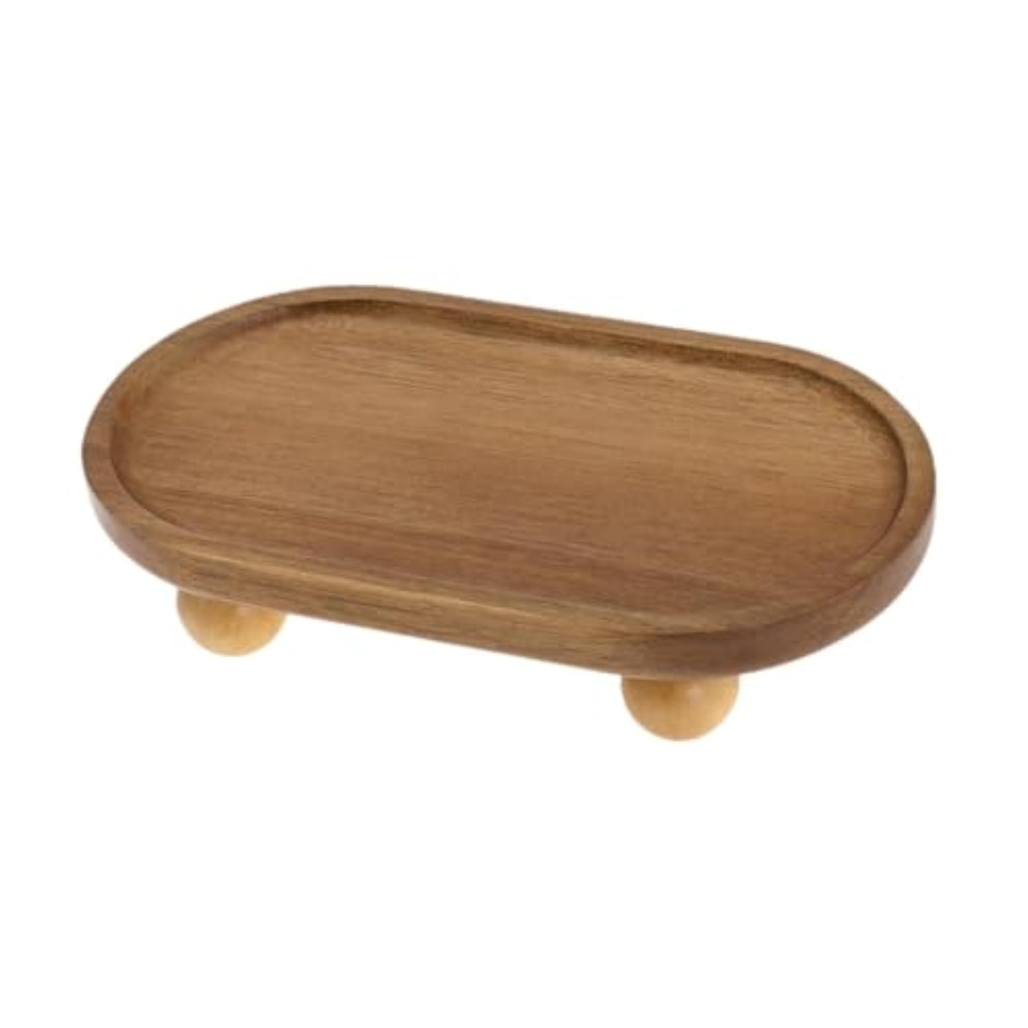 Wooden Riser Tray Rustic Plate Pedestal Stand