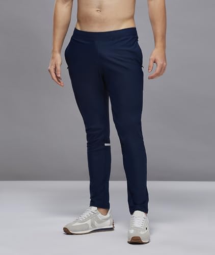 Image of TECHNOSPORT Men Slim Fit Solid Sports Trackpants with Duracool+ for Running, Workout & Sports