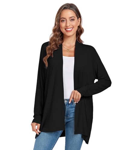 ADANIKI Women Lightweight Womens Cardigan with Pocket Long Sleeve Open Front Casual Loose Shrugs3