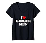 Photo Gallery donna i love ginger men heart maglietta con collo a v Photo Gallery donna i love ginger men heart maglietta con collo a v
