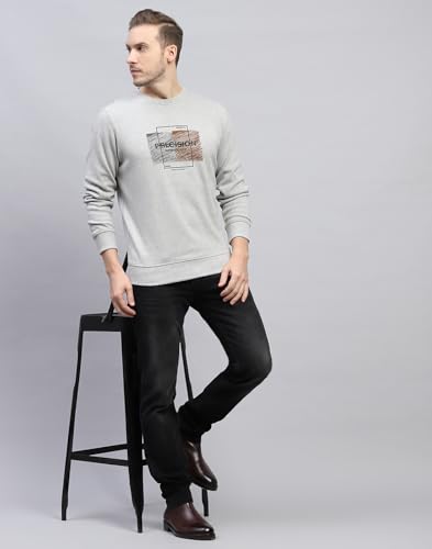 Image of Monte Carlo Mens Printed Round Neck Full Sleeve Sweatshirt (224066139)