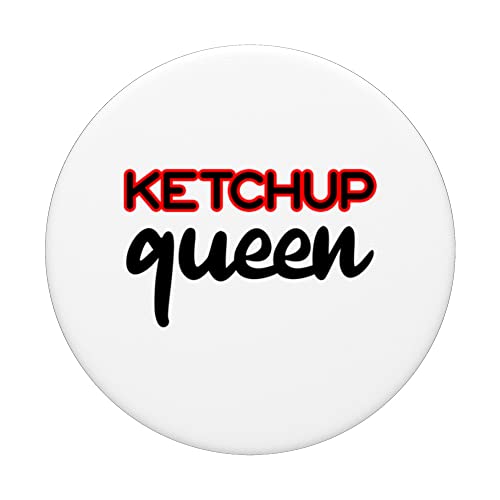 Ketchup Queen. PopSockets Swappable PopGrip, Black - Image 3