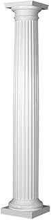 Fiberglass Tapered Fluted Column with Tuscan Capital & Base (6" Bottom Shaft Diameter X 8 feet)