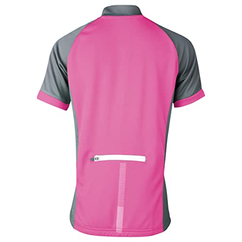 Bpbtti Kid's Quick Dry Half Zipper Cycling Jersey Short Sleeve High Wicking Boys Girls Bike Biking Shirt With 1 Rear Pocket (Pink, 128-M) #TOP1