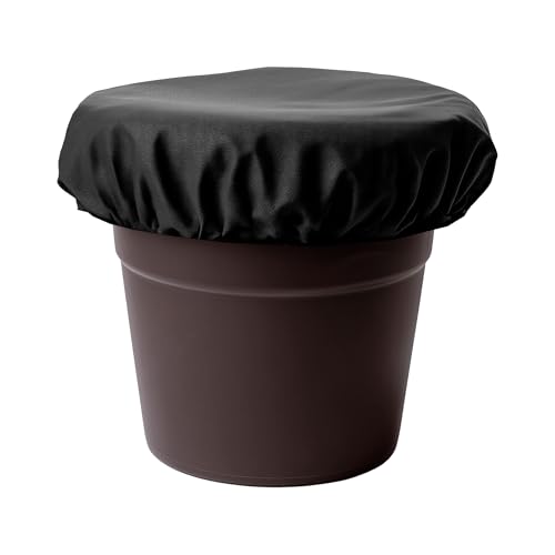 BRINGERPET Horse Bucket Cover, Waterproof Feed Bucket Top 2-5 Gallon (Black) - 1 pc