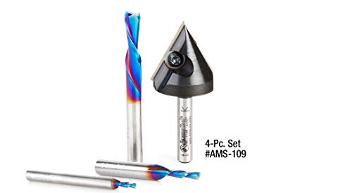Amana Tool AMS-109 pack de 4 fraises CNC Shapeoko Matt