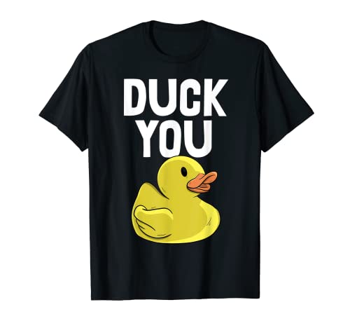 Duck you funny duck amanti donne uccelli maglietta