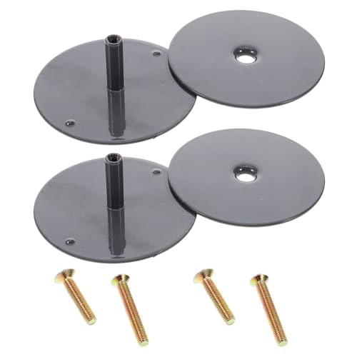 ANDRESLAD Lot de 2 Cache-Trous de Serrure en Métal Peint Noir 67 CM avec Vis Plaques de Remplissage pour Portes Intérieures Protection pour Rénovation et Masquage Trous de Poignée