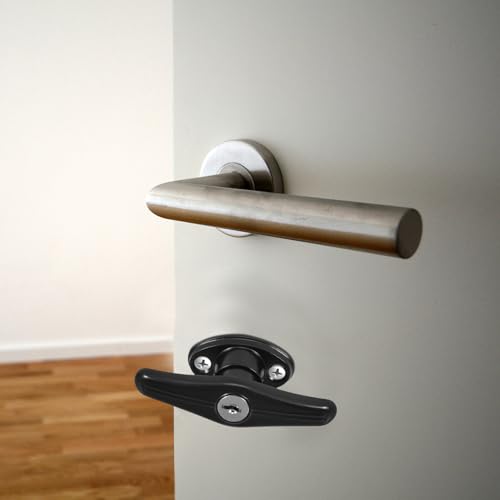 Cerradura manilla T para evitar robos y asegurar puertas de garaje aguantando el clima exterior 5