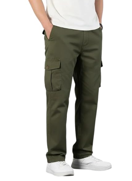 Mens Cotton Cargo Pants | Casual Trousers for Men | Drawstring Waist Pant | Comfortable Lower for Men - Review, Price and Buying Guide