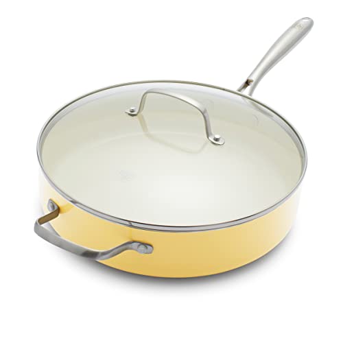 GreenLife Artisan Healthy Ceramic Nonstick, 5QT Saute Pan Jumbo Cooker
