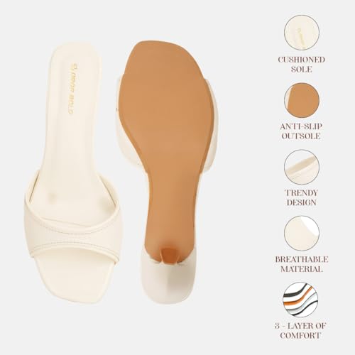 Image of DROP BOLD OPEN TOE SLIM HEELS FOR WOMEN